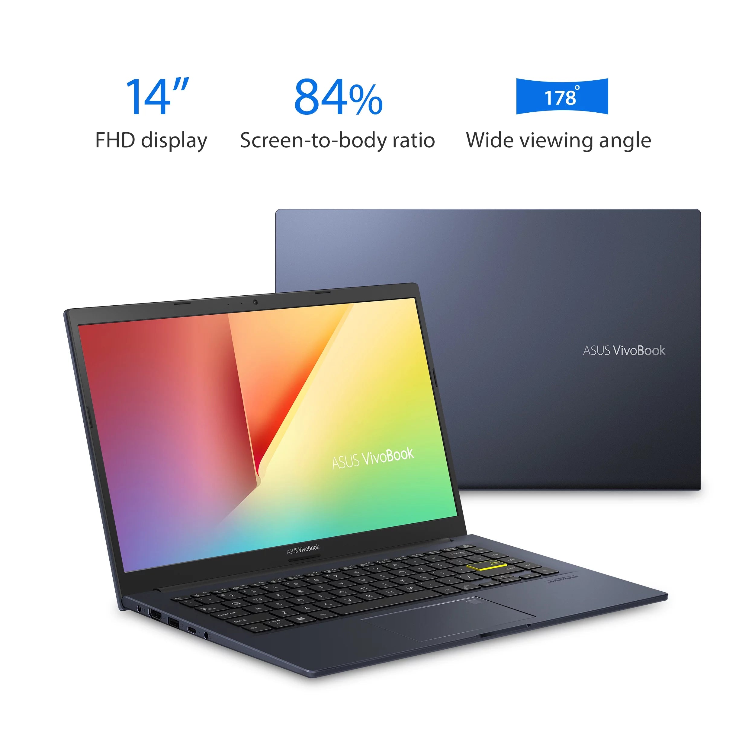 ASUS M413DA-WS51 VivoBook 14 14" FHD Ryzen 5 3500U 2.1GHz AMD Radeon Vega 8 Graphics 8GB RAM 256GB SSD Win 10 Home Blue