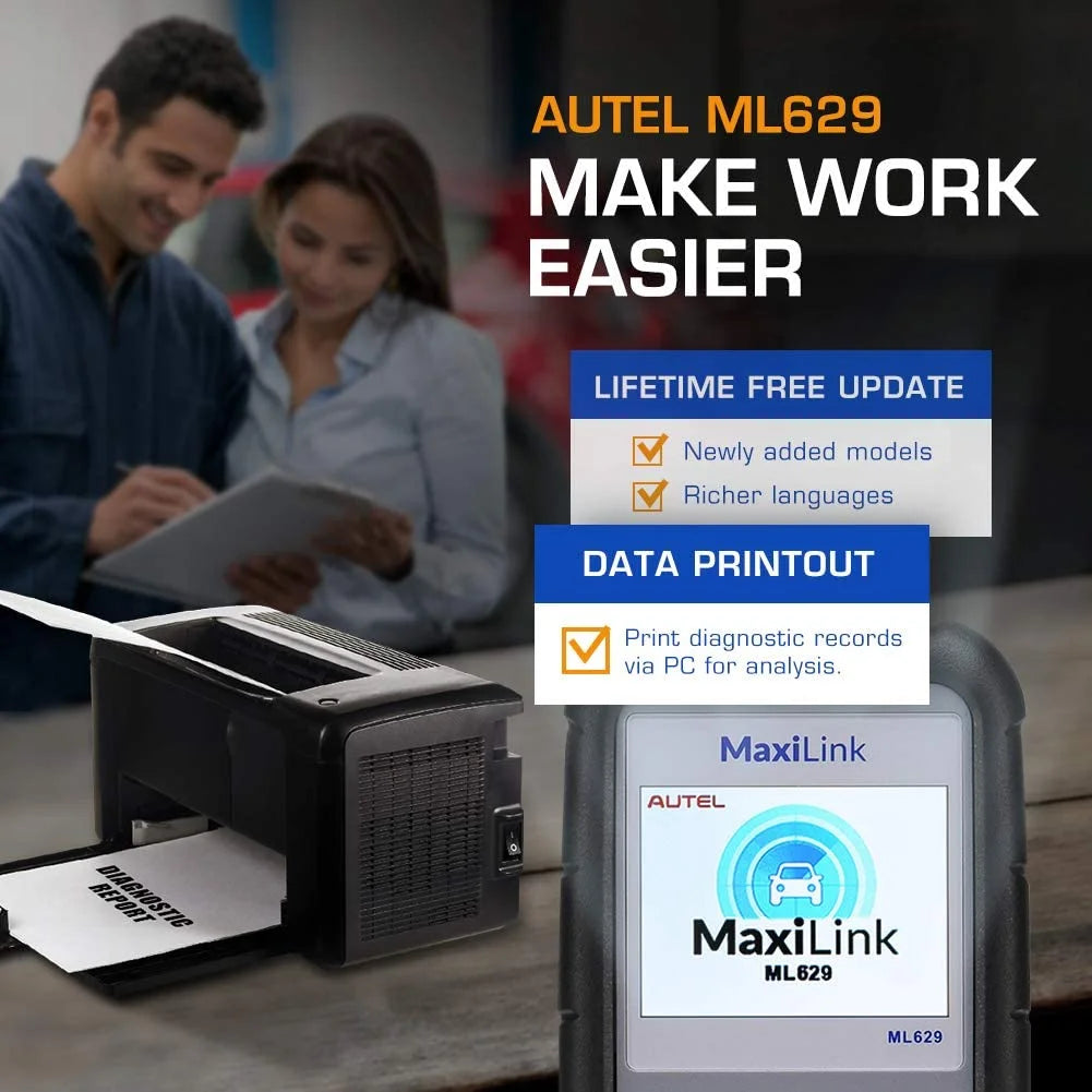 Autel Scanner ML629 Car Diagnostic Scan Tool ABS SRS Engine Transmission Diagnoses