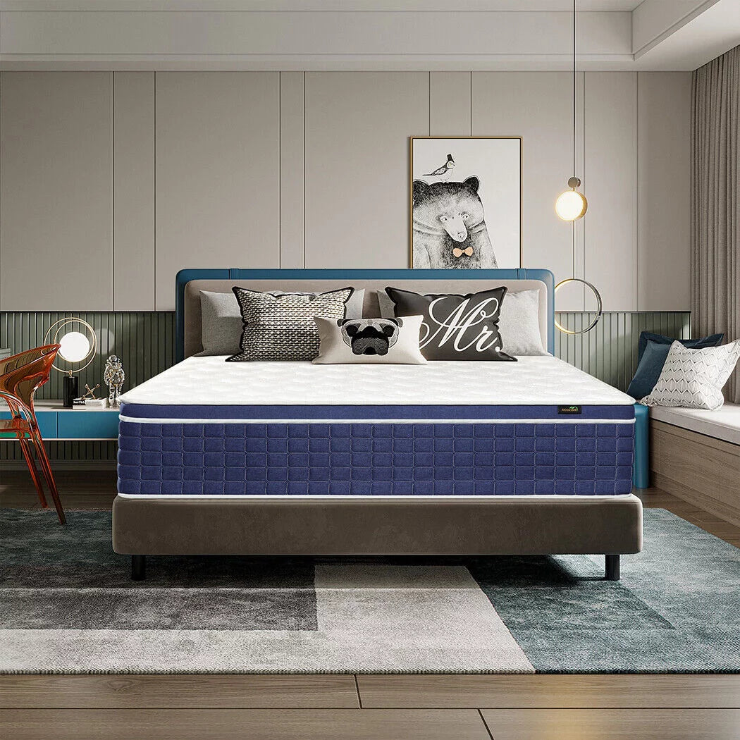 AICEHOME 14 inch Gel Memory Foam Hybrid Mattress Pocket Spring in a Box Medium Firm,King Mattress