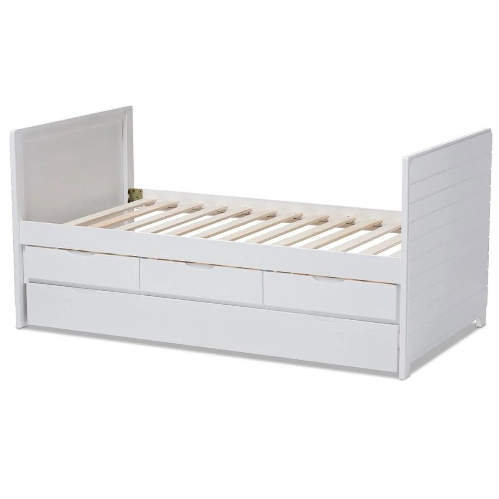 Baxton Studio Linna Storage Daybed with Trundle in White