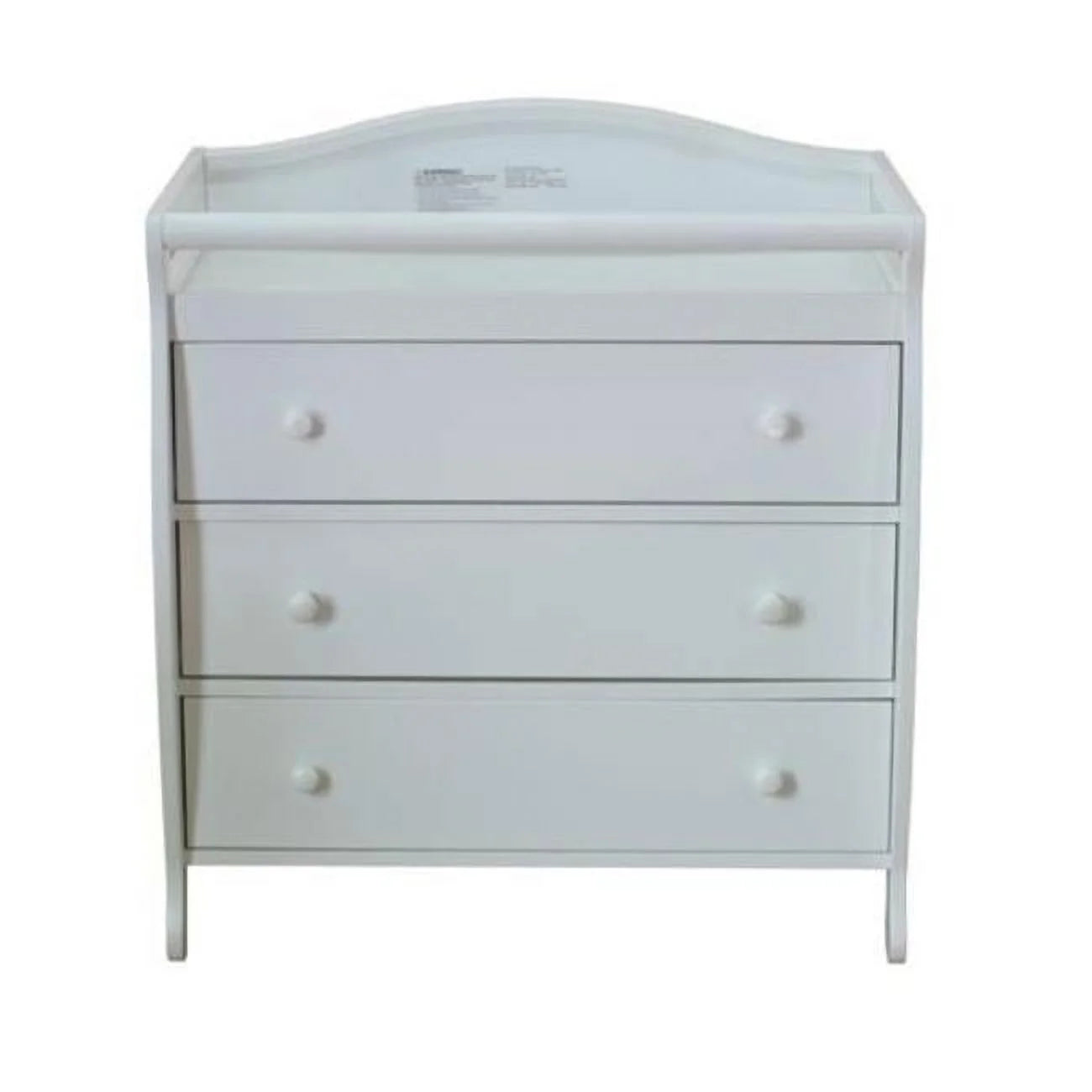 3358W-554 Grace 3-Drawer Changing Table with Contoured Changing Pad, White