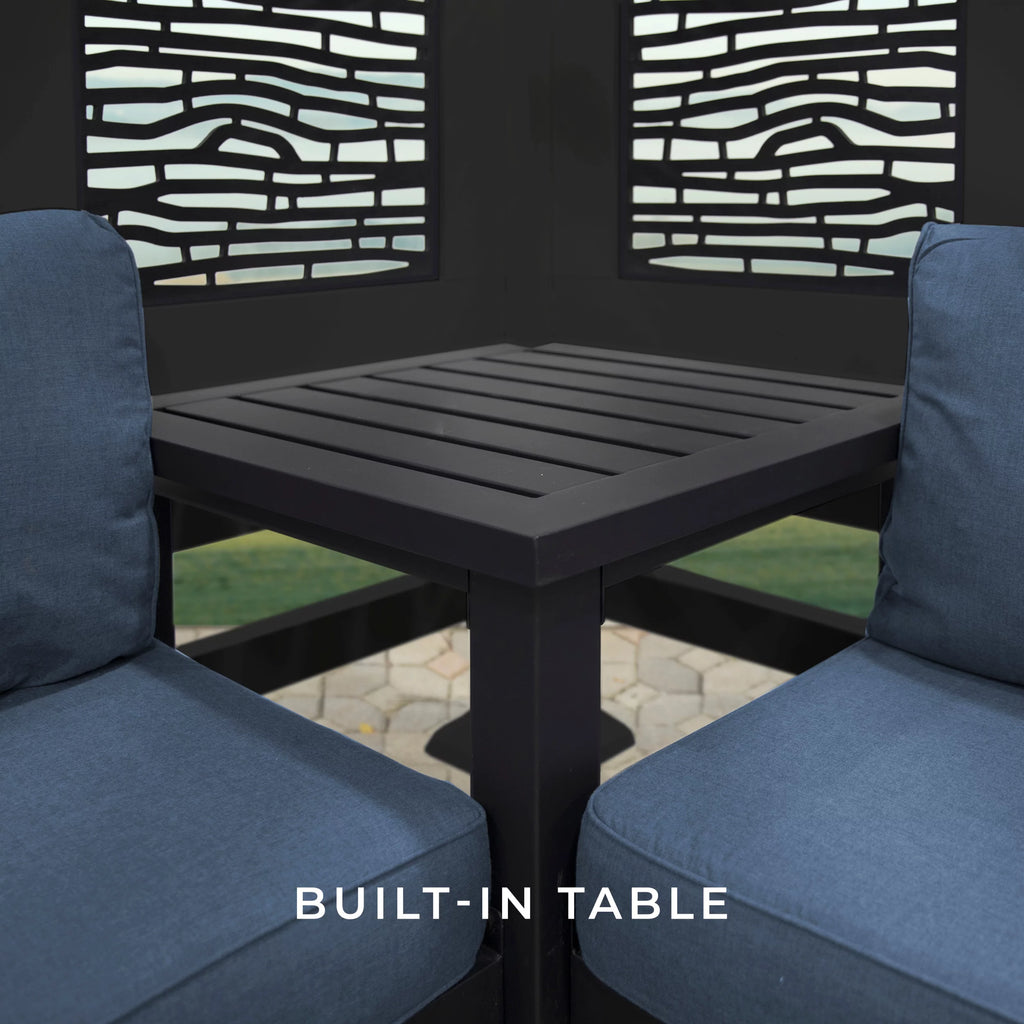 Backyard Discovery Glendale Traditional Pergola with Conversation Seating (Indigo)