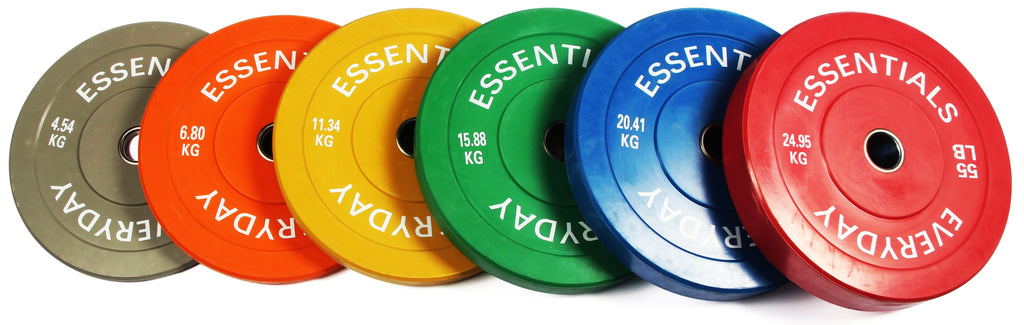 BalanceFrom Olympic Bumper Plate Weight Plate with Steel Hub, Color Coded, 260 lbs Set, Multiple Packages