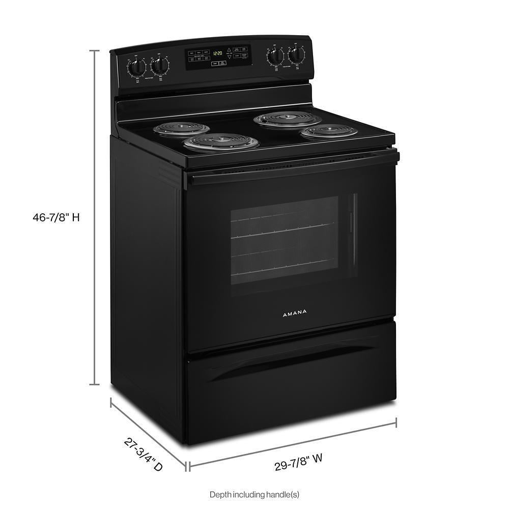 AMANA ACR4303MFW 30" freestanding coil electric range