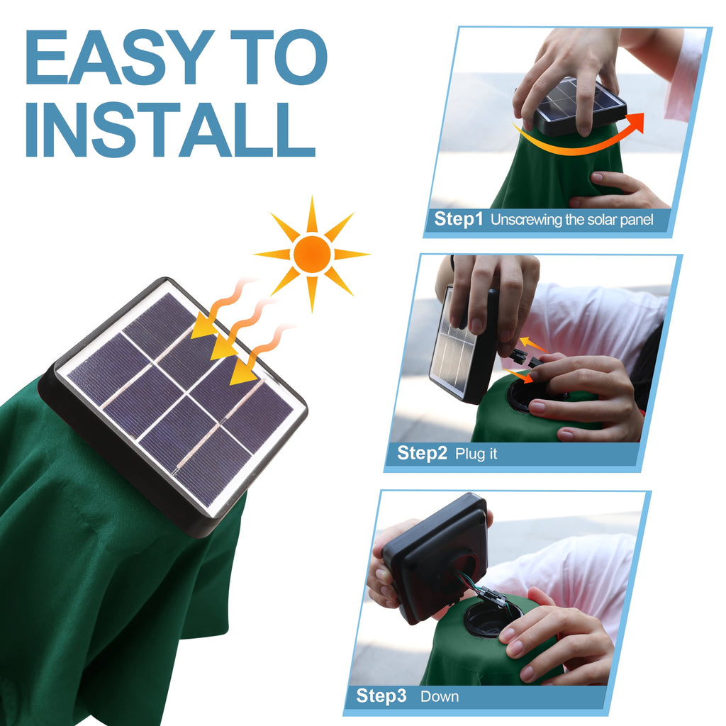 ABCCANOPY 7.5ft Patio Solar Umbrella LED Outdoor Umbrella with Tilt and Crank, Turquoise