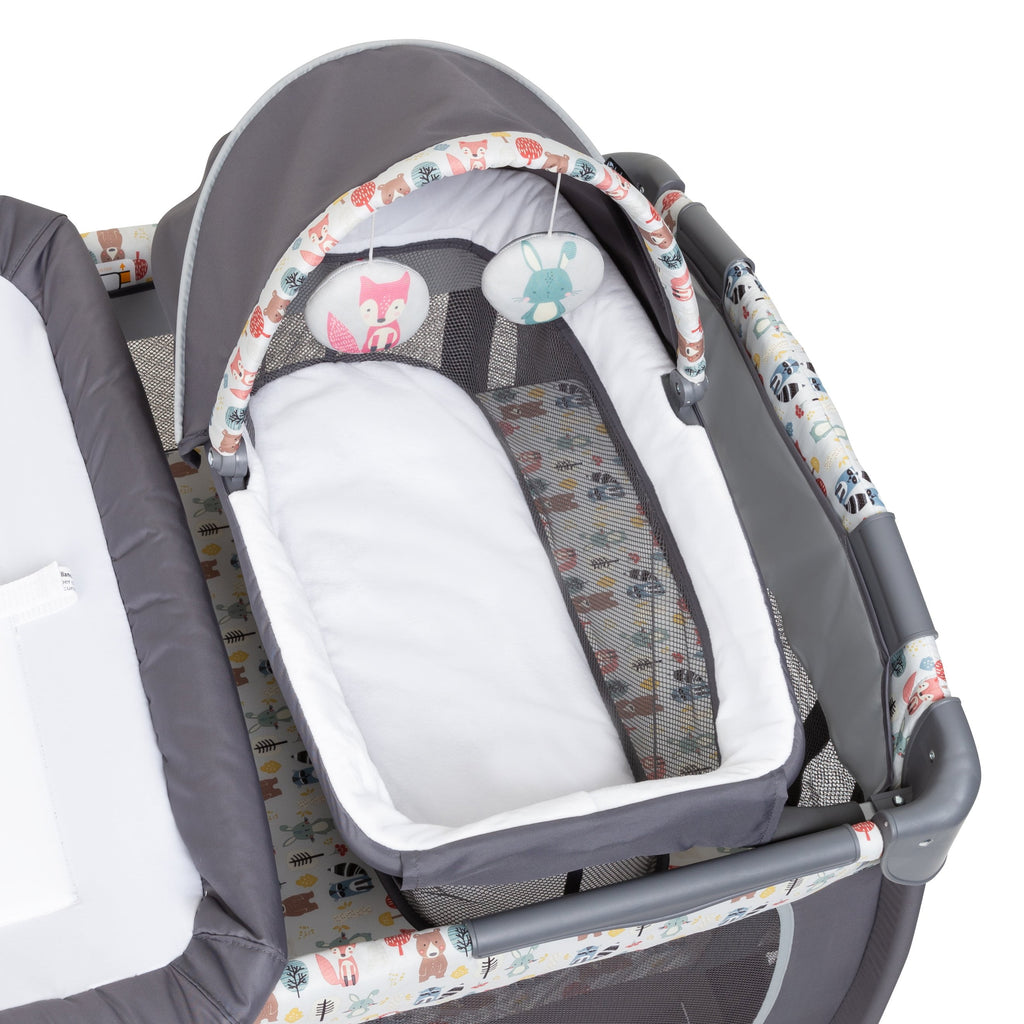 Baby Trend Lil Snooze Deluxe II Nursery Center Playard - Forest Party Gray