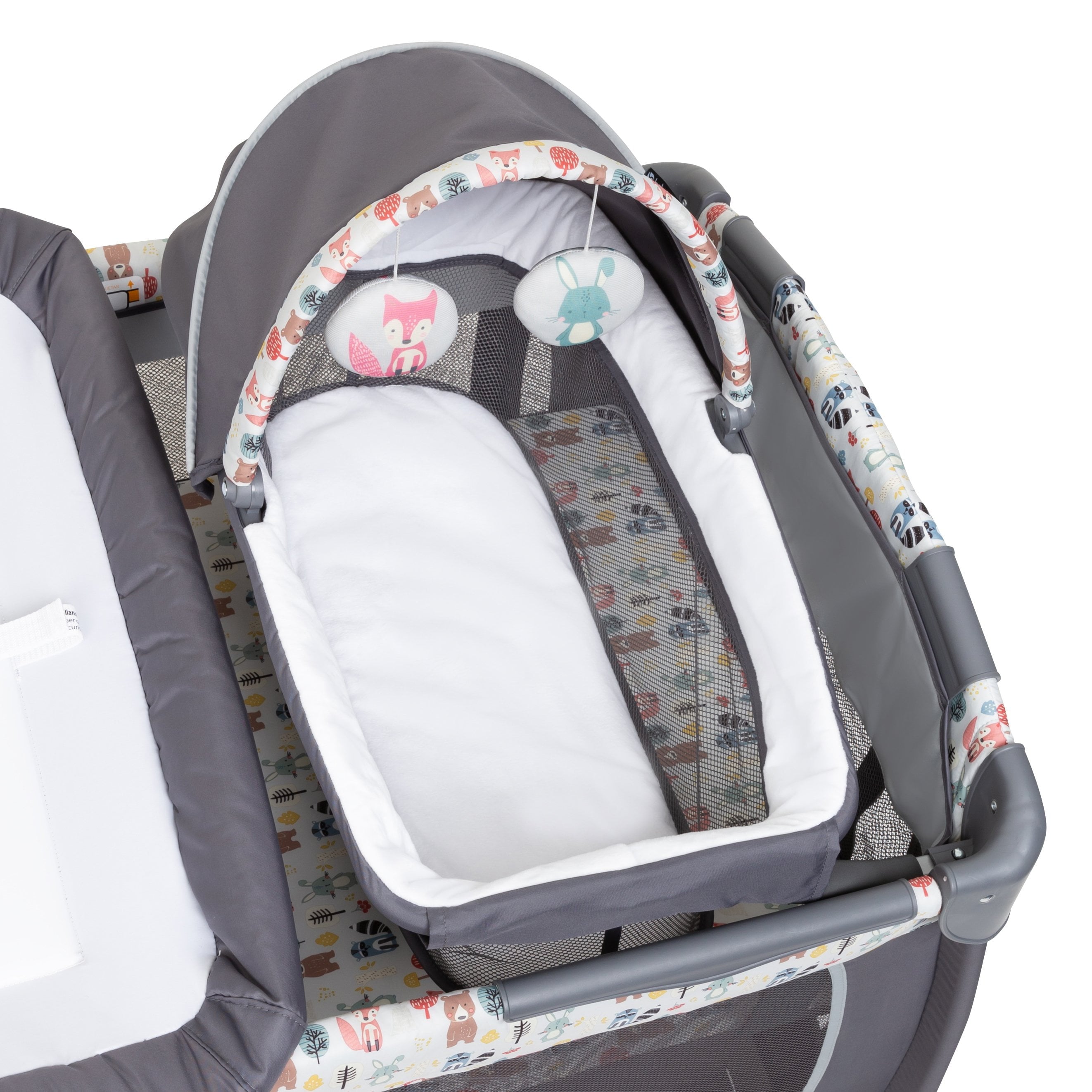 Baby Trend Lil Snooze Deluxe II Nursery Center Playard - Forest Party Gray