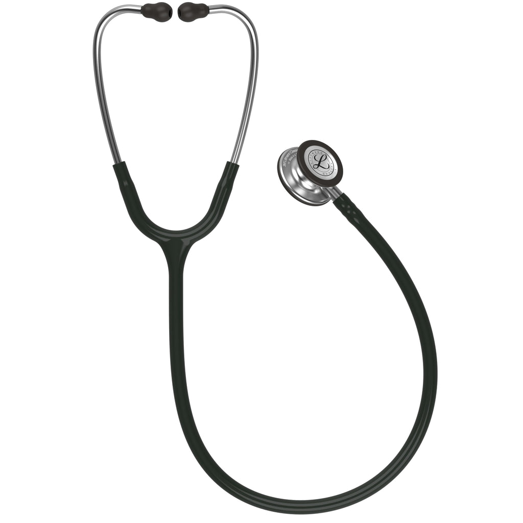 3M Littmann Classic III Stethoscope, Smoke-Finish, Black Tube, 27 inch, 5811