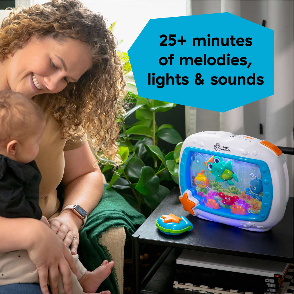 Baby Einstein Sea Dreams Soother Baby Sleep Sound Machine with Remote, Multicolor