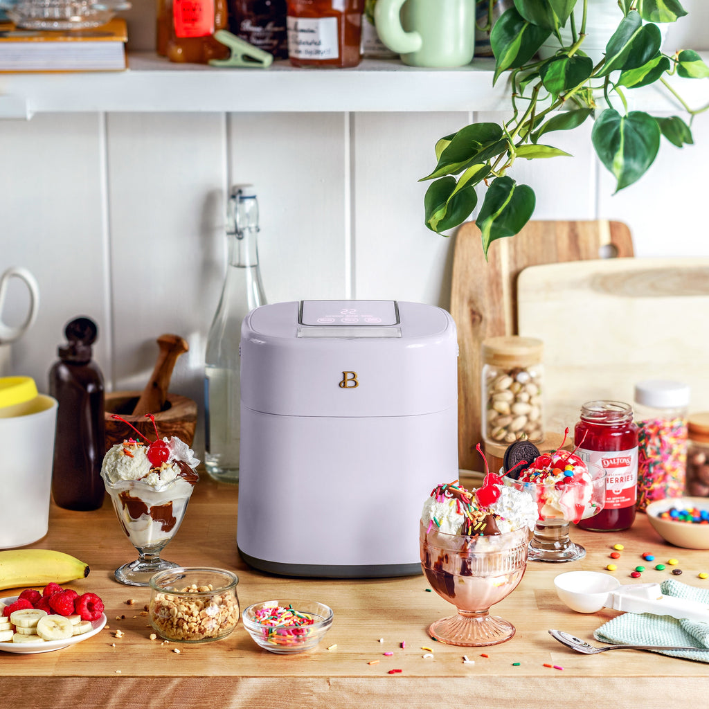 Beautiful 1.5 Qt Ice Cream Maker with Touch Activated Display, White Icing by Drew Barrymore