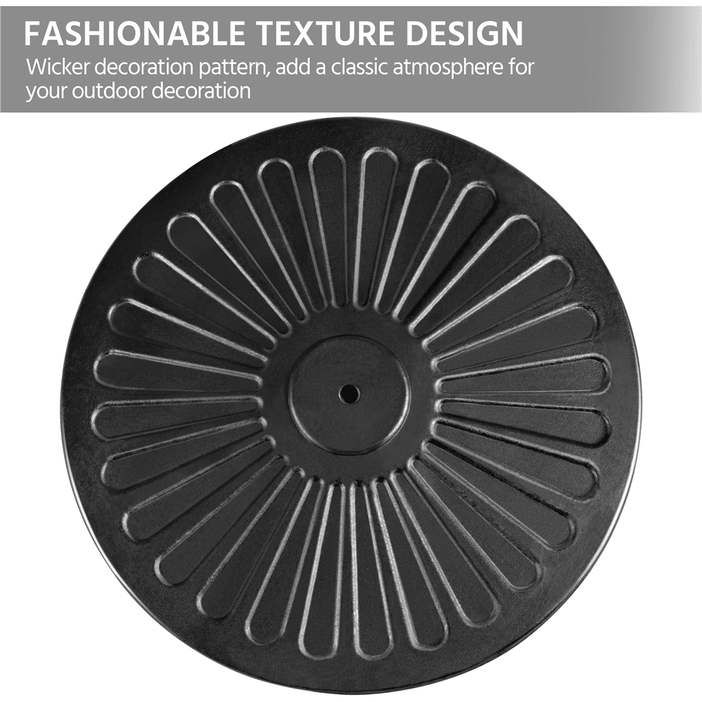 Alden Design 30 lbs Bronze Round Iron Patio Umbrella Base