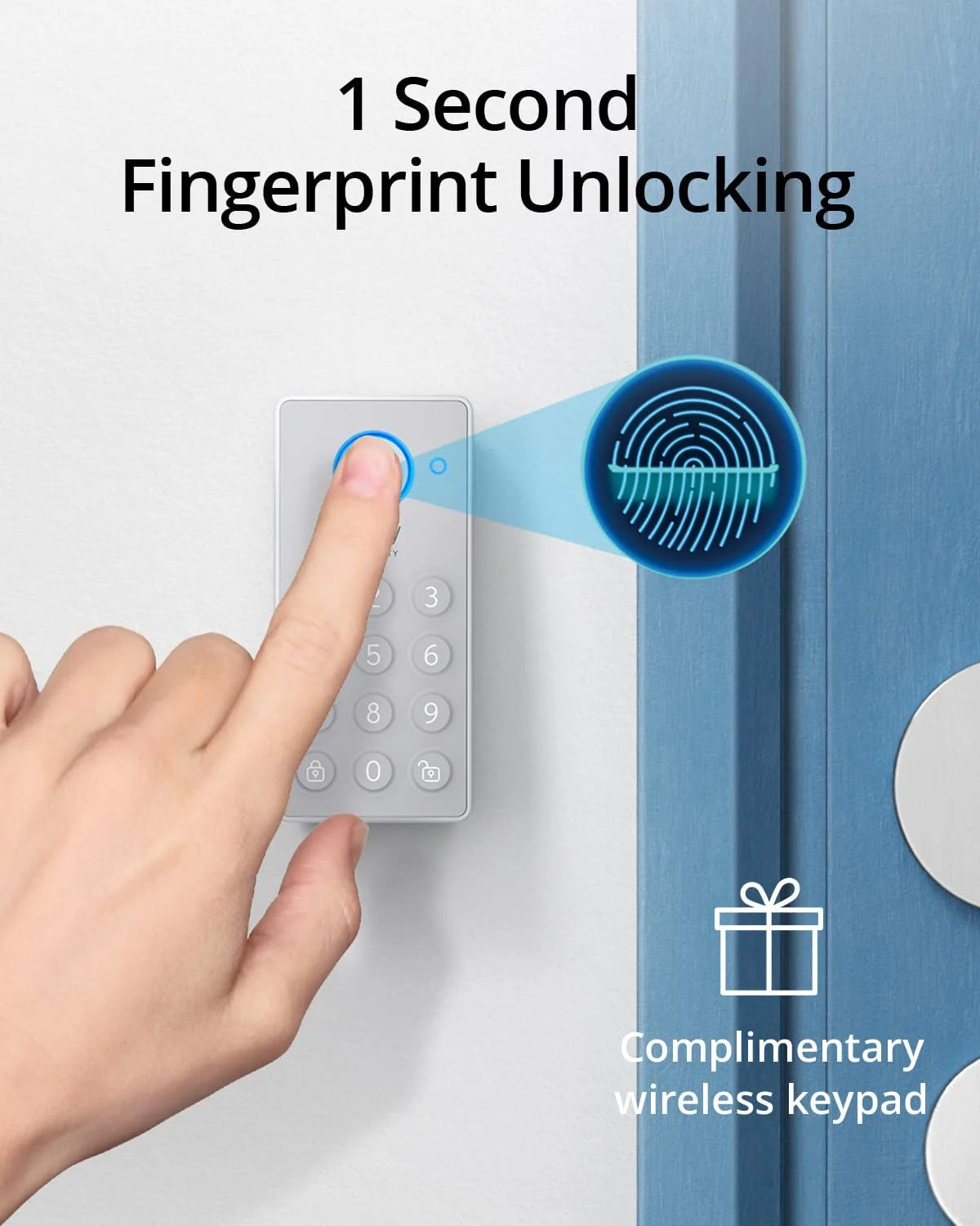 Anker eufy Security E260 Retrofit Smart Lock+Wireless Keypad, Fingerprint Smart Lock, Wi-Fi Lock