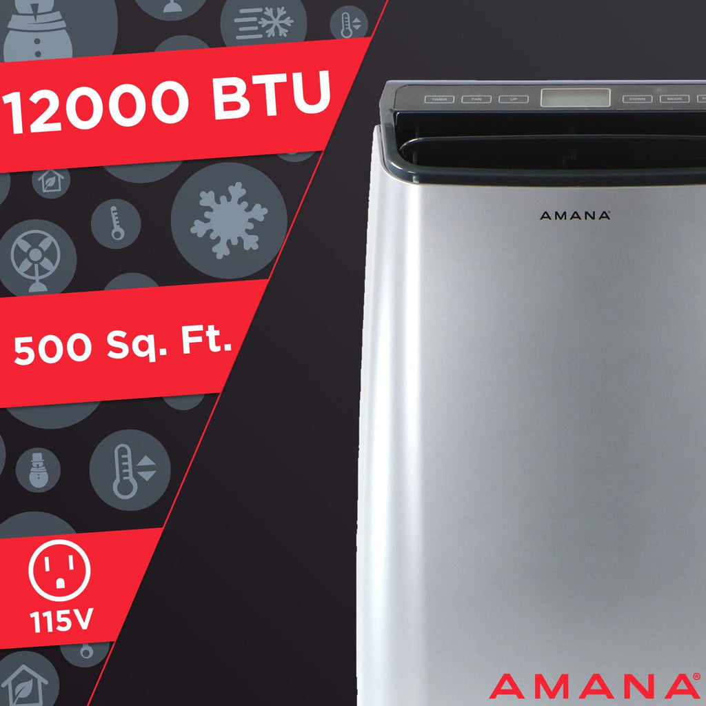 Amana 12,000 BTU, Portable Air Conditioner with Remote Control in Gold/Black for Rooms up to 500 -Sq. ft.