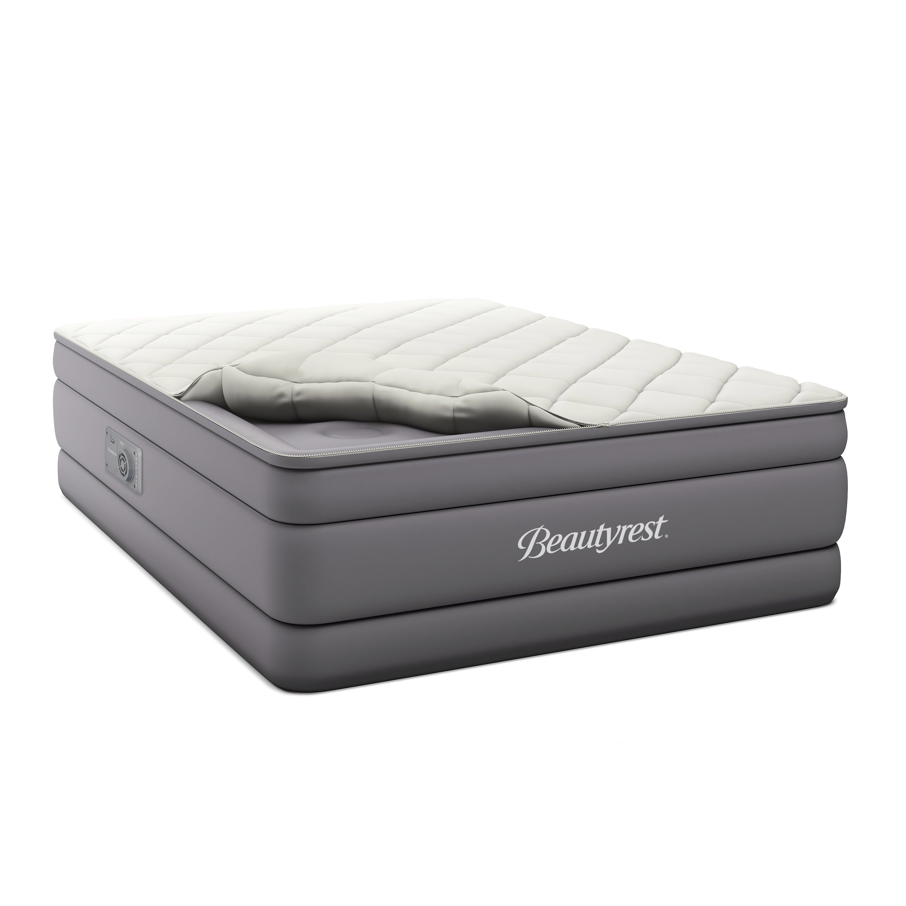 Beautyrest 20" Cushion Aire Quilted Pillow Top Air Bed Mattress with Built-in Pump Queen