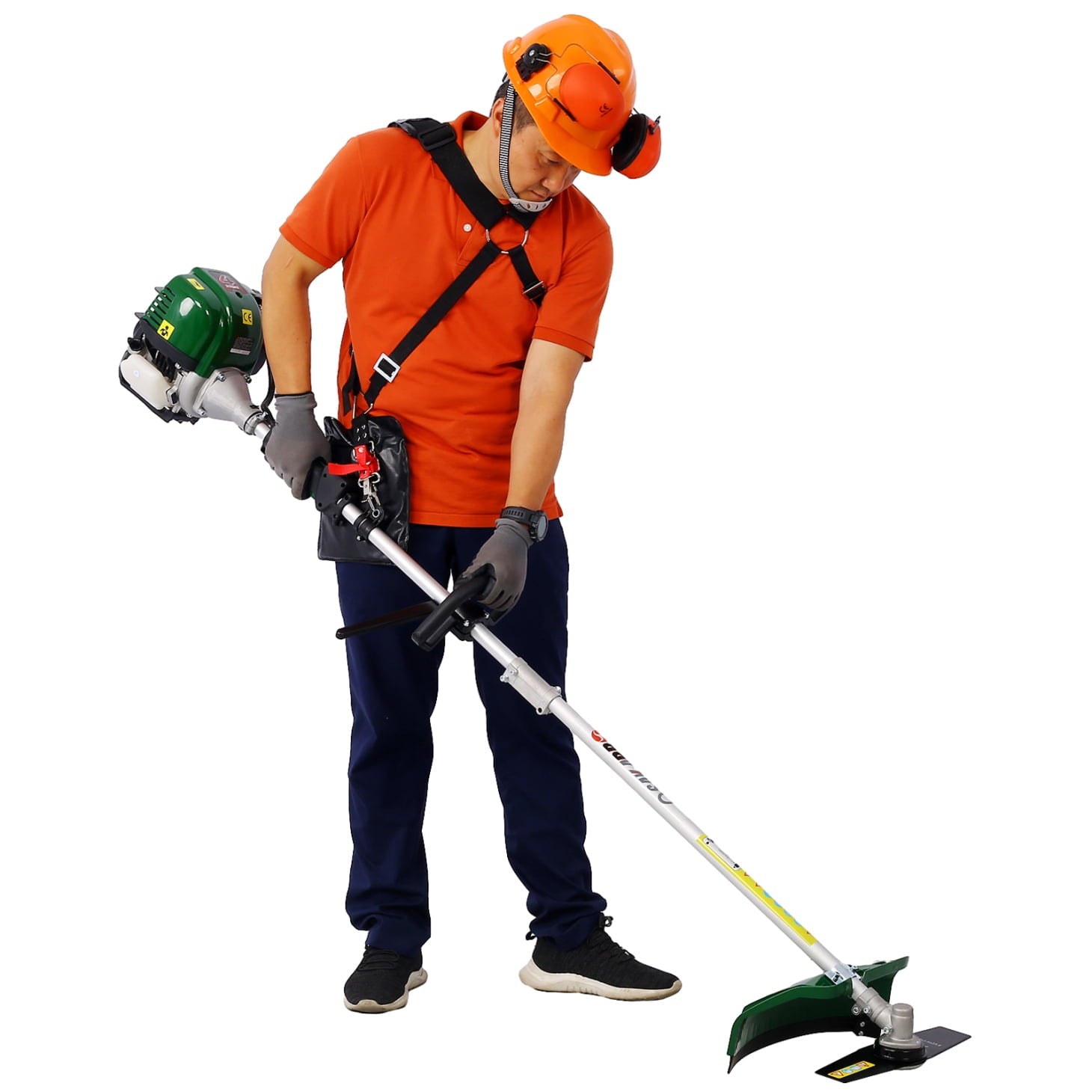 9 in 1 Multi-Functional Trimming Tool, 38CC 4 stroke Garden Tool System with Gas Pole Saw, Hedge Trimmer, Grass Trimmer, and Brush Cutter, Petrol Hedge Trimmer Chainsaw Brush Cutter