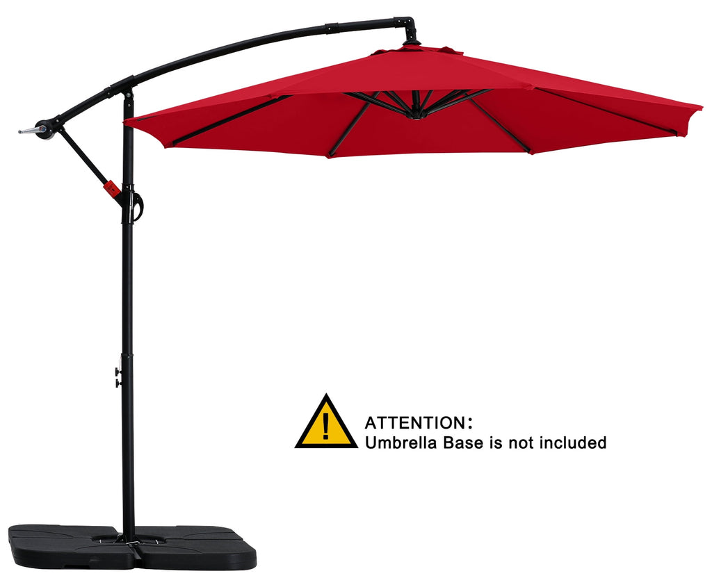 ABCCANOPY 10 FT Patio Umbrellas with Crank & Cross Base for Garden, Backyard, Pool and Beach, 12+ Colors(Turquoise)