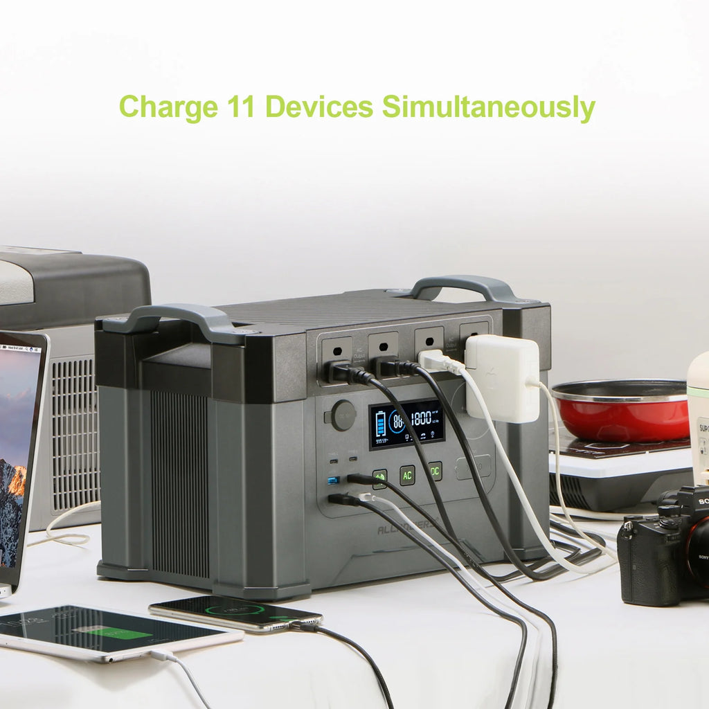 ALLPOWERS S2000 Portable Solar Generator Kit, 100W Foldable Solar Panel with 2000 Watt 1500Wh Power Station, Portable Solar Charger for Outdoor Camping, Home Backup, RV, [Shipping Separately]