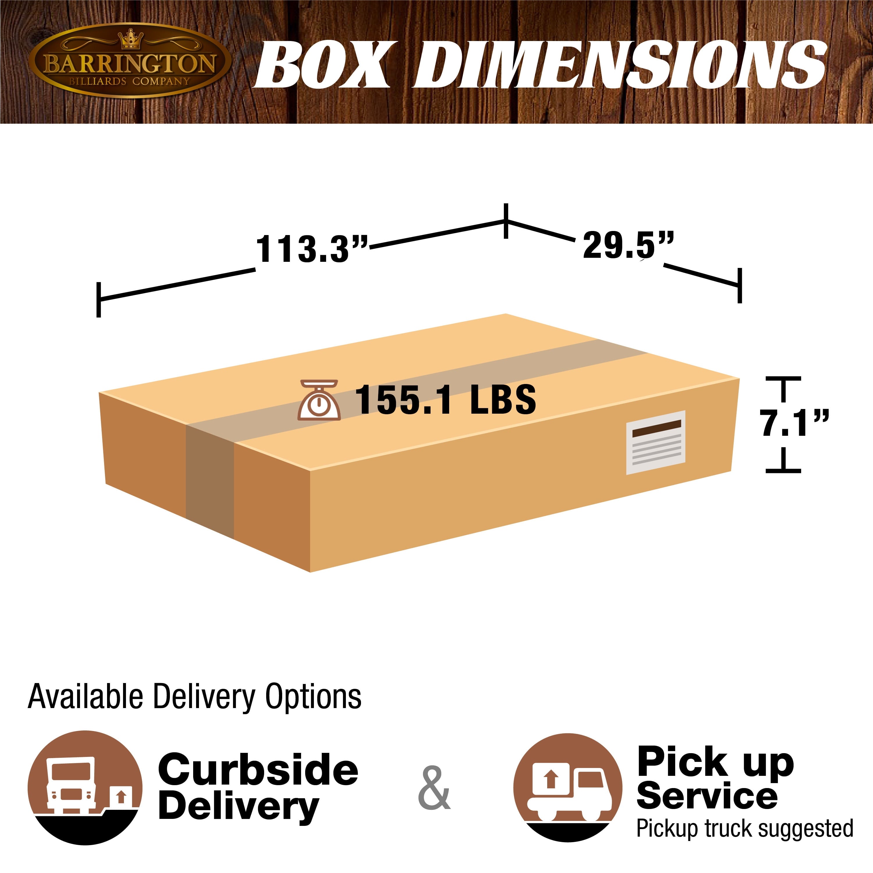 Barrington 9 ft Harrison Collection Shuffleboard Table