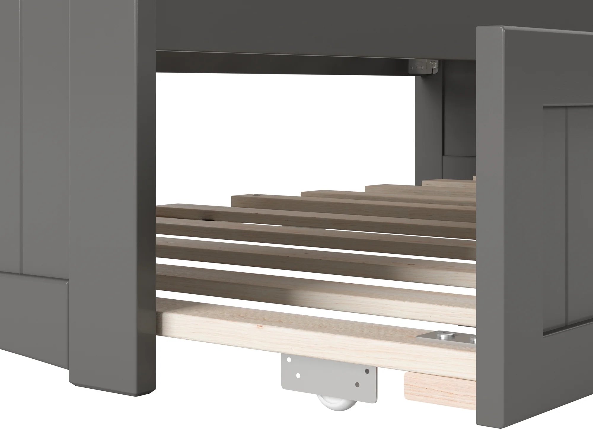 AFI Nantucket Wood Twin Size Daybed Frame with Twin Trundle Grey