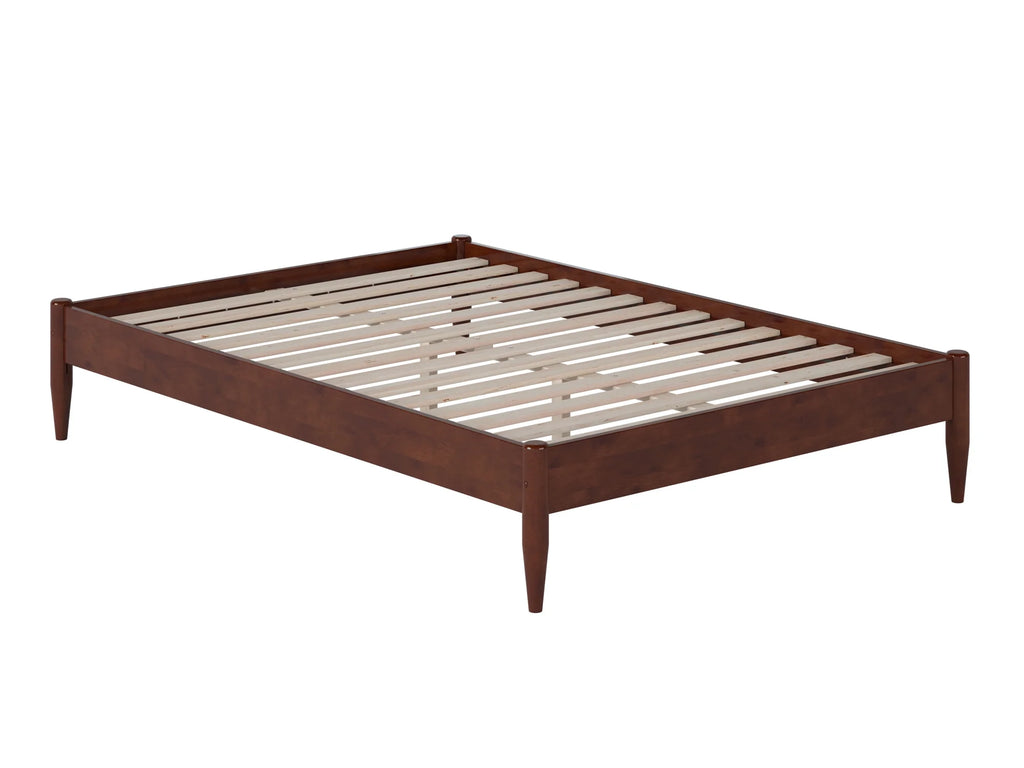 AFI Pasadena 14" Walnut Solid Wood Platform Bed, Full