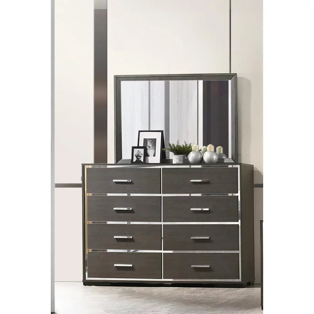 ACME Escher Mirror, Gray Oak 27654