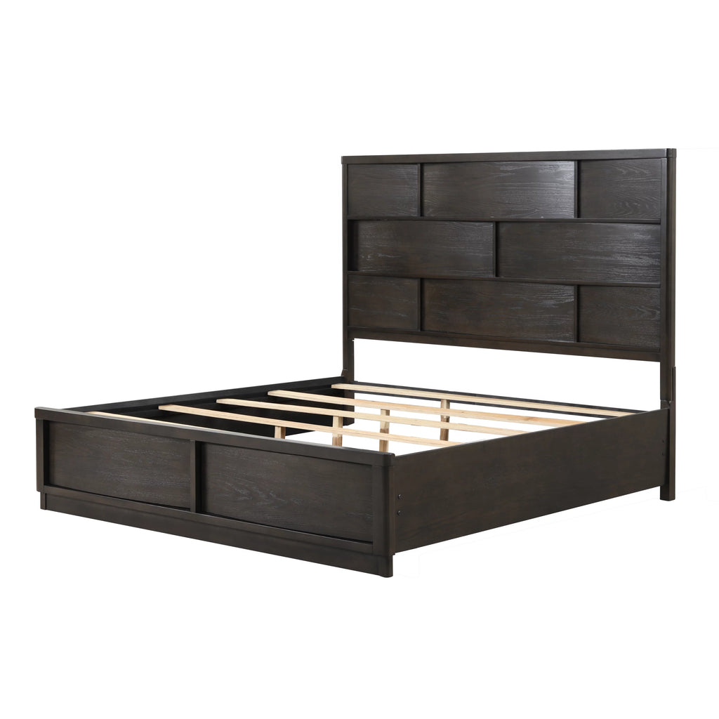 Belani Wood Panel Bed, Queen, Espresso