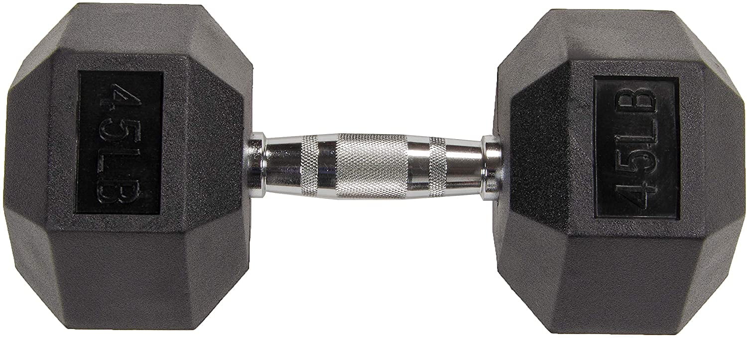 BalanceFrom Rubber Encased Hex Dumbbells, 20 Lbs. Pair