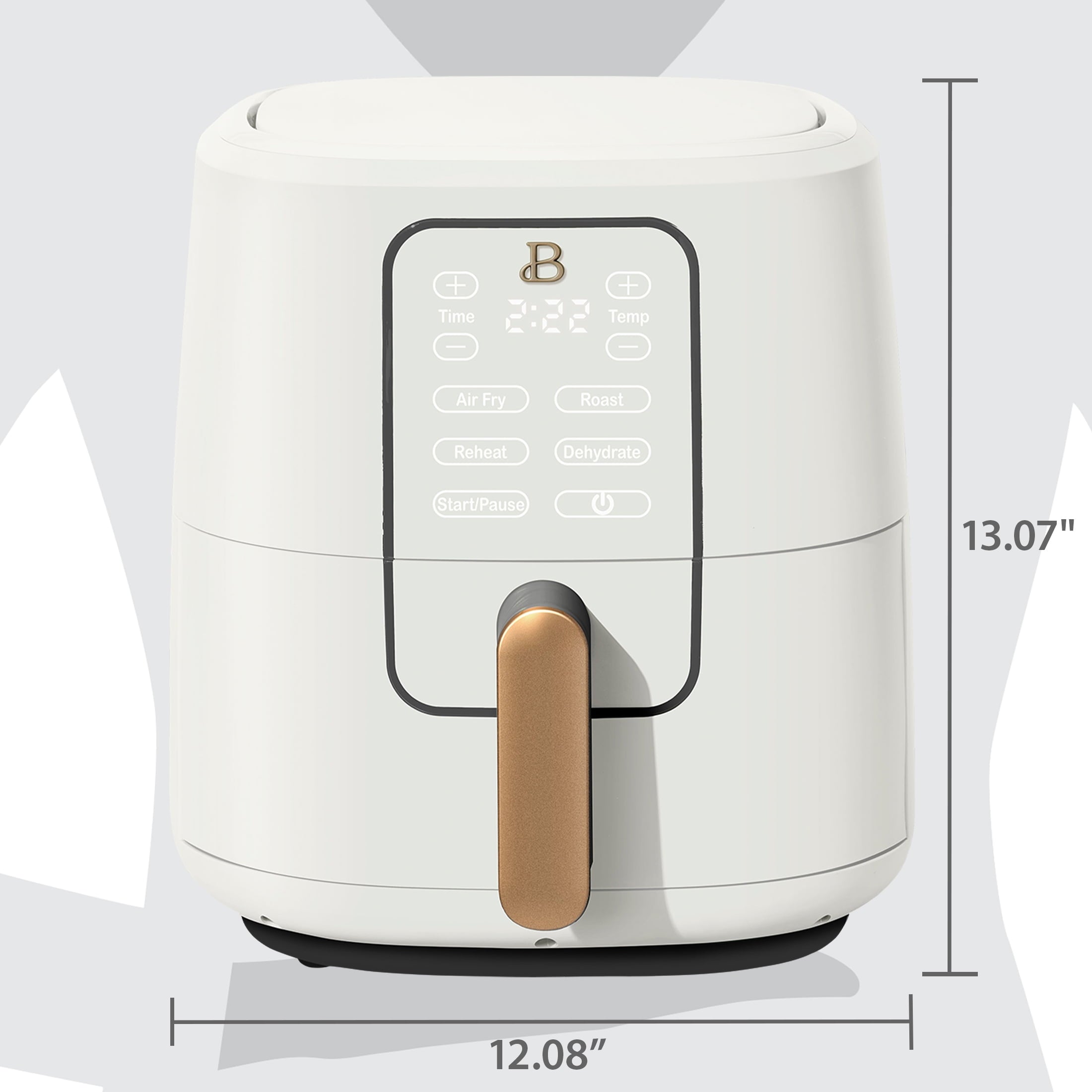 Beautiful 6 Qt Air Fryer with TurboCrisp Technology and Touch-Activated Display, White Icing by Drew Barrymore
