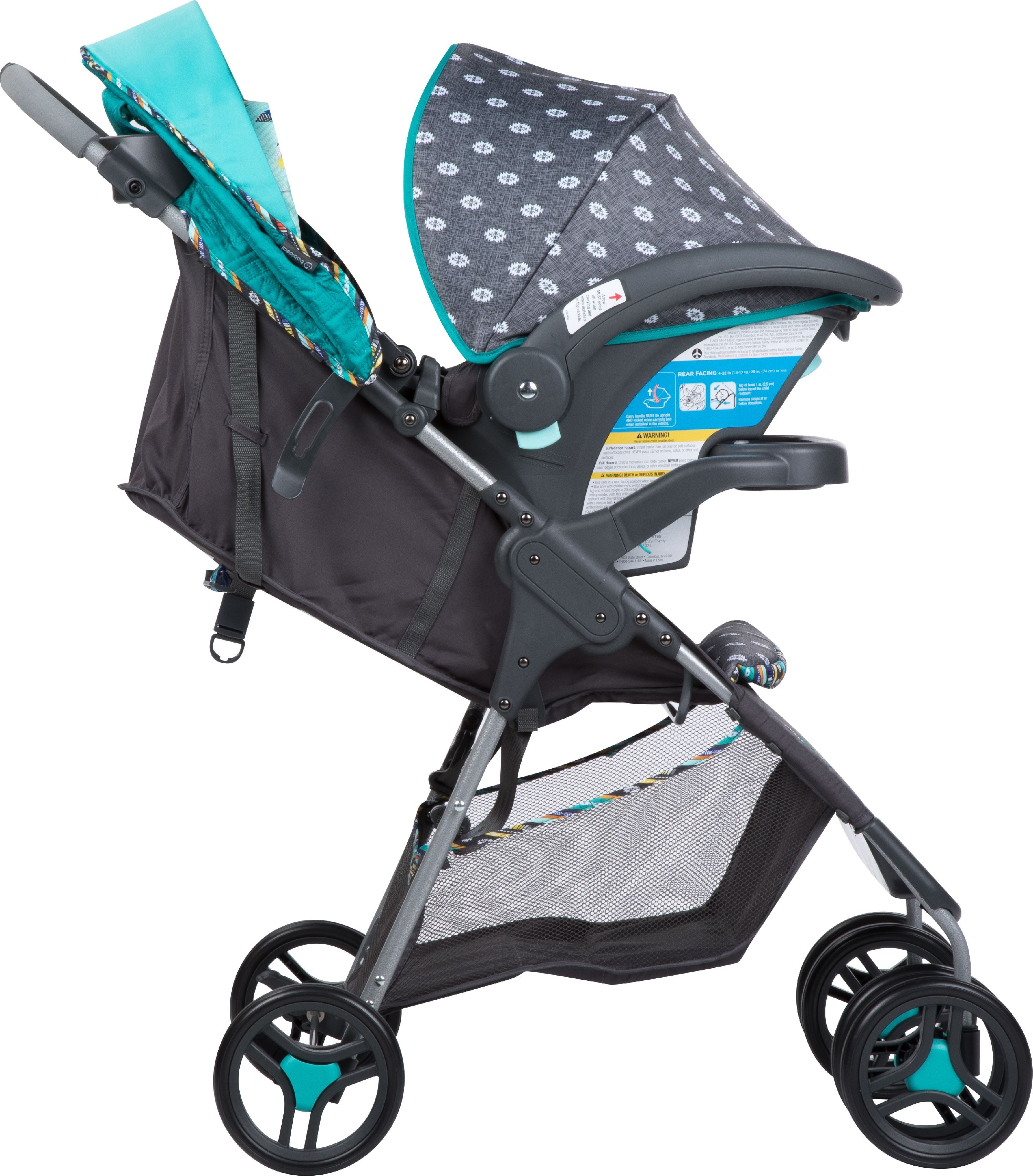 Babideal Bloom Travel System Stroller and Infant Car Seat, Pixelray