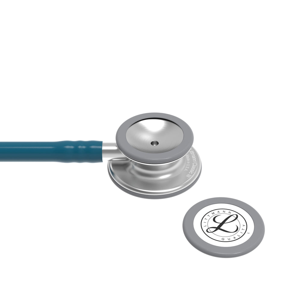 3M Littmann Classic III Stethoscope, Smoke-Finish, Black Tube, 27 inch, 5811