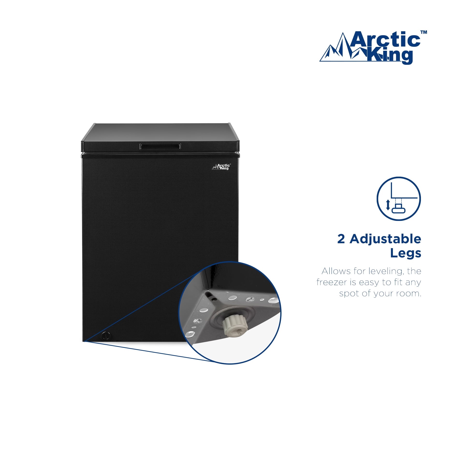 Arctic King 5 Cu ft Chest Freezer, Garage Ready, Black
