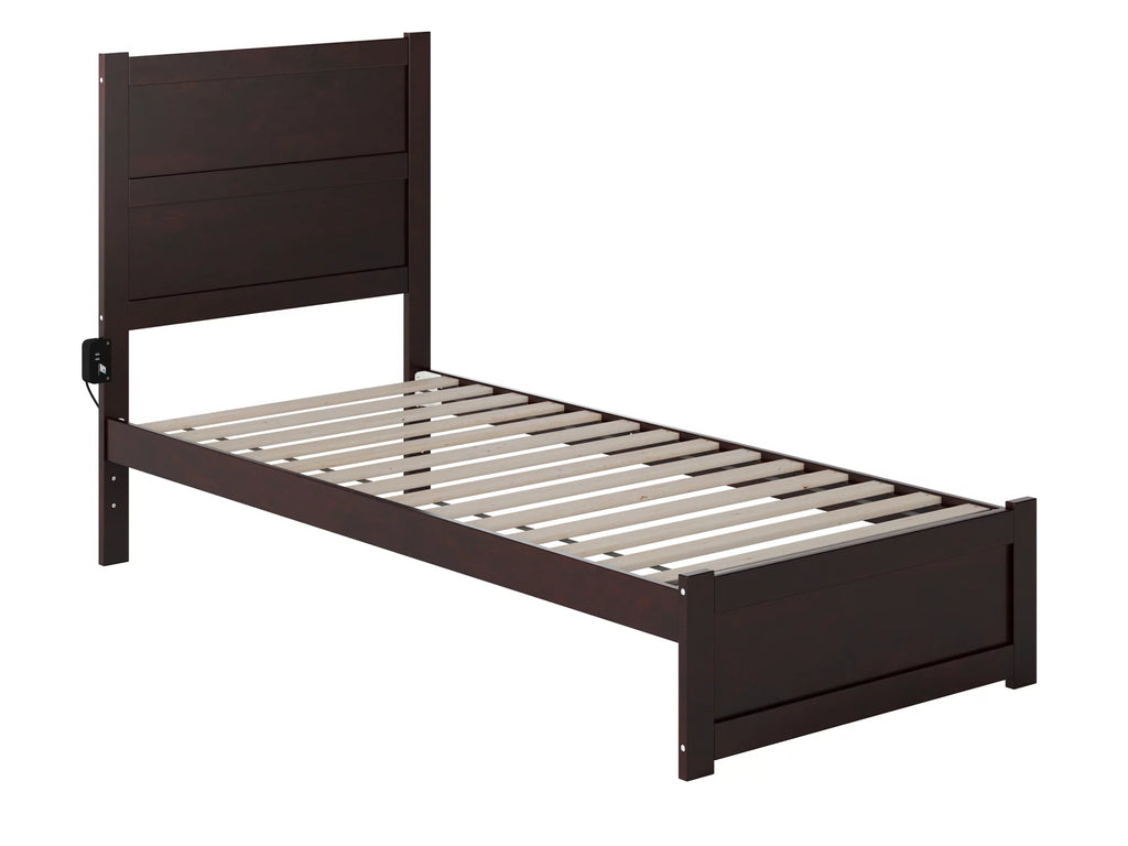 AFI NoHo 14" Twin XL Wood Platform Bed with Modern Panel Headboard & Footboard, Espresso