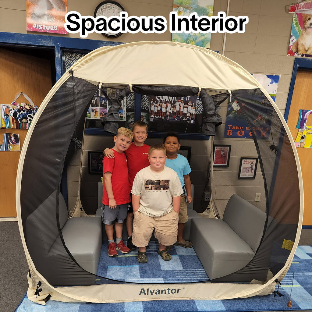 Alvantor Screen House Room Camping Tent Outdoor Canopy Dining Gazebo Pop Up Sun Shade Hexagon Shelter Mesh Walls Not Waterproof 10'x10' Beige