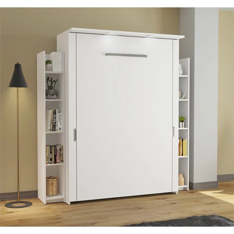 Atlin Designs 79" Full Murphy Bed and 2 Storage Units in White