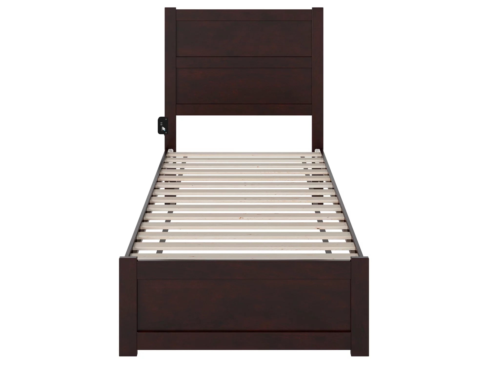 AFI NoHo 14" Twin XL Wood Platform Bed with Modern Panel Headboard & Footboard, Espresso