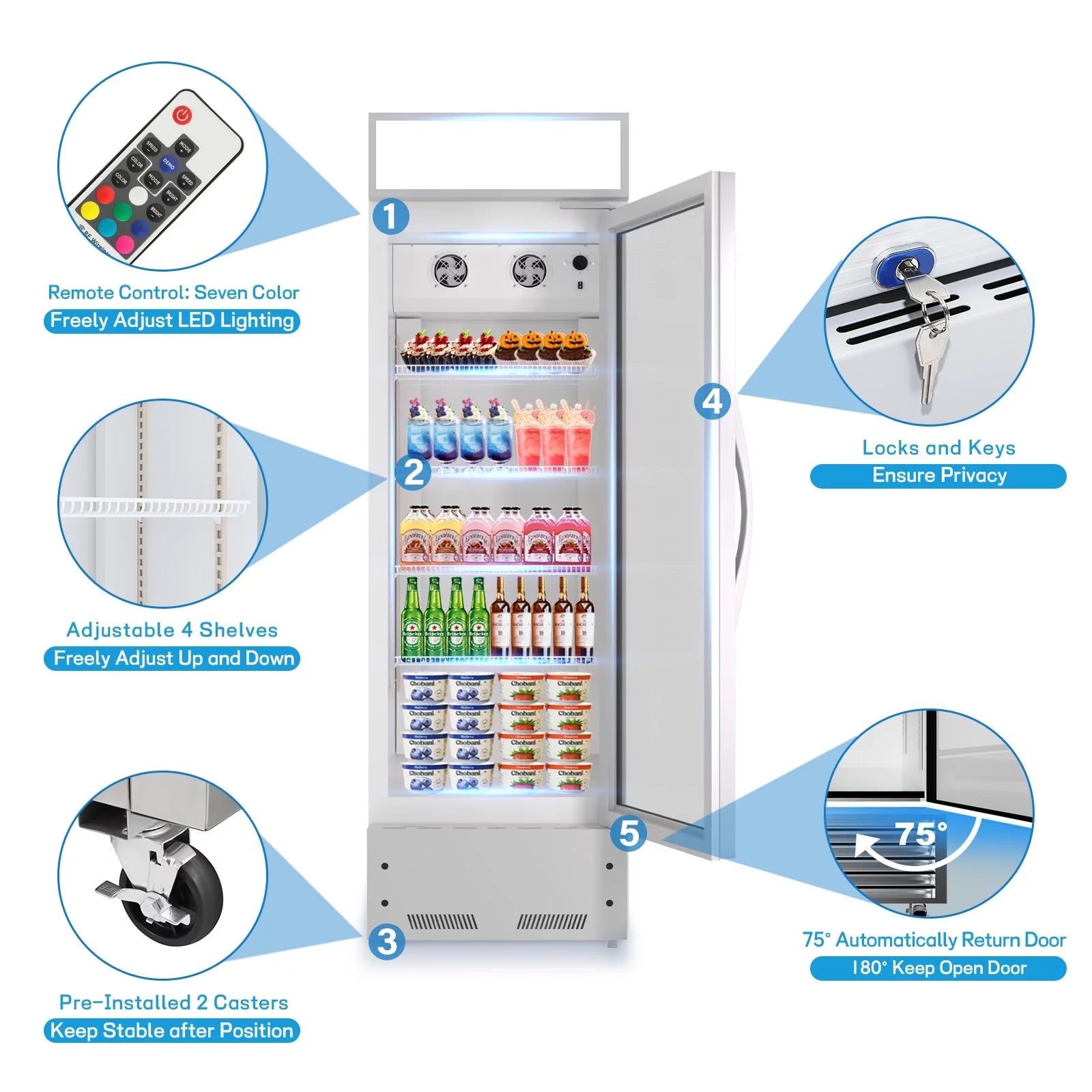16.5 Cu.Ft Merchandising Refrigerator with Light Box