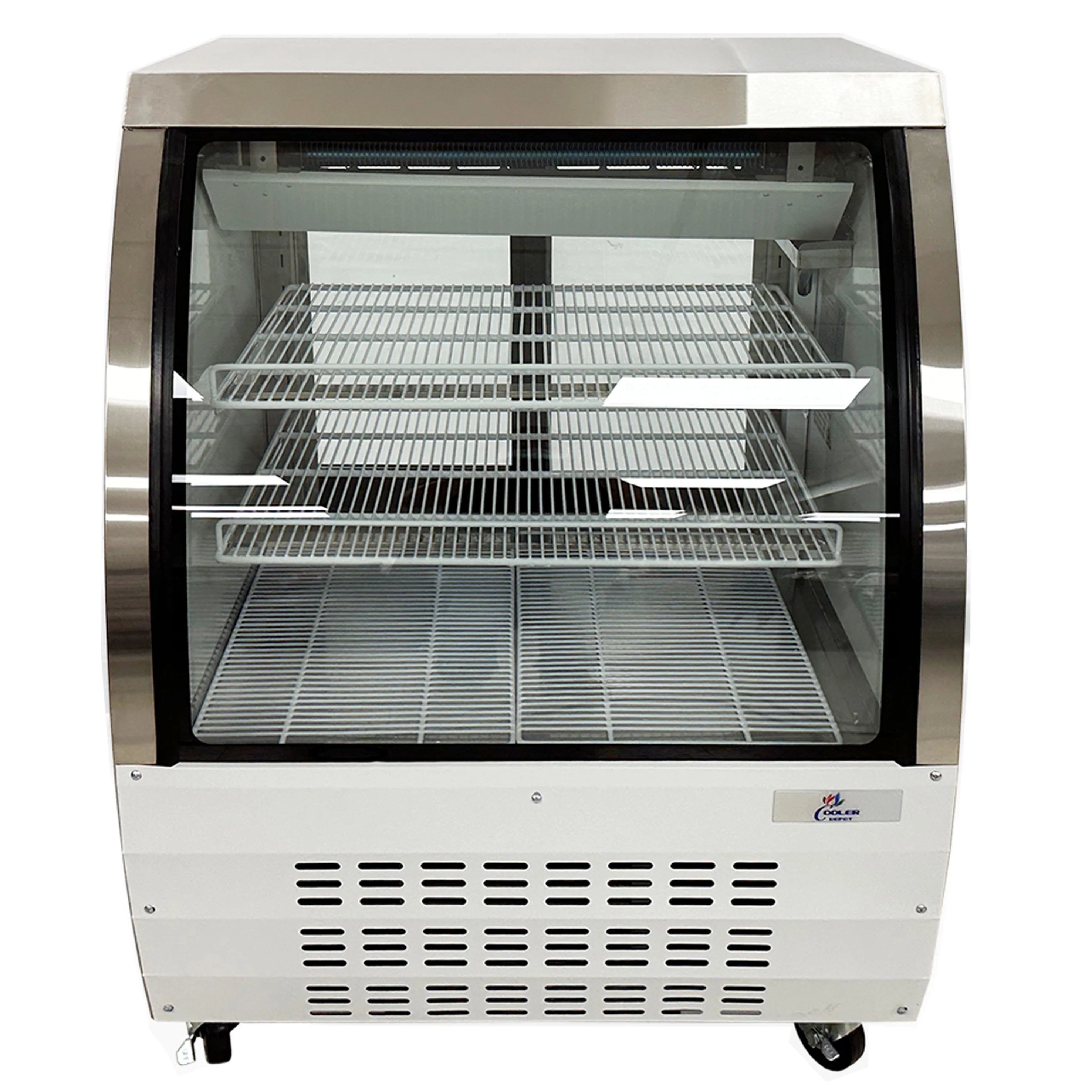 36" Deli Case Meat/Seafood Display Showcase Commercial Refrigerator Cooler Case for Restaurant display for merchandiser Stainless Steel Curved Glass DC92