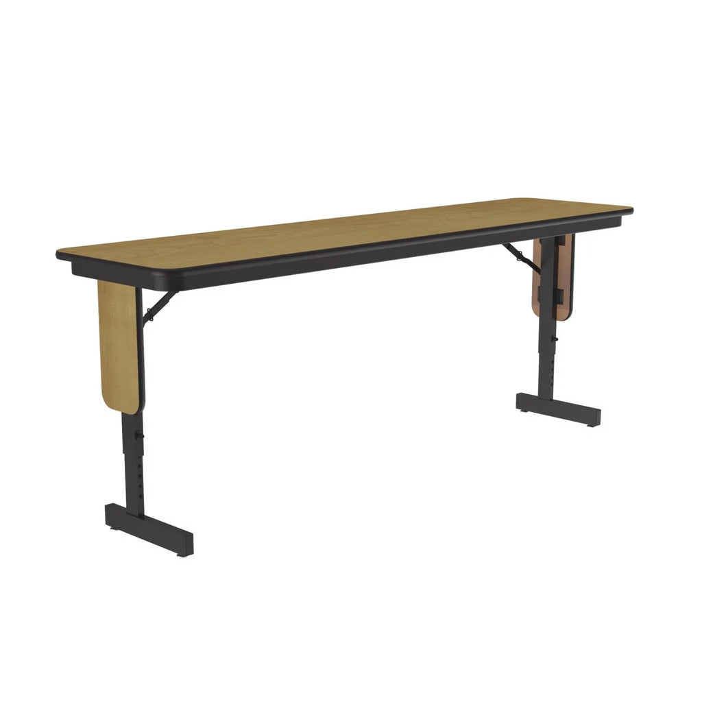Adjustable Height 3/4" High Pressure Folding Seminar Table in Fusion Maple
