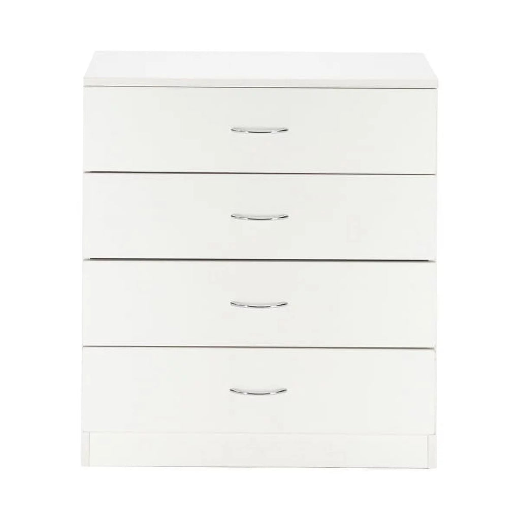 Arturesthome MDF Wood Simple 4-Drawer Dresser White