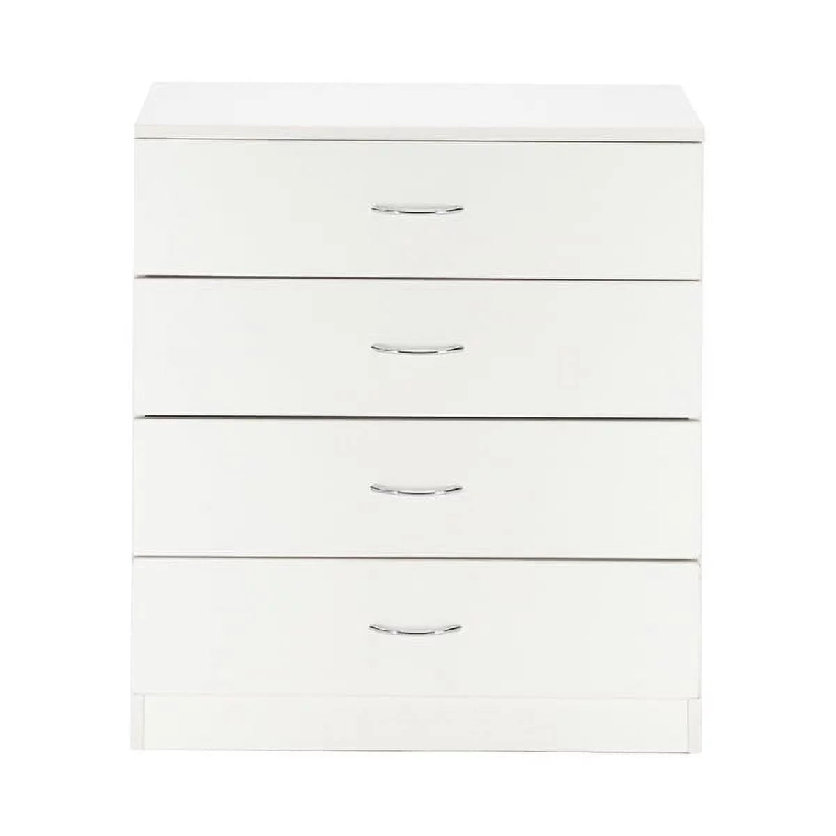Arturesthome MDF Wood Simple 4-Drawer Dresser White