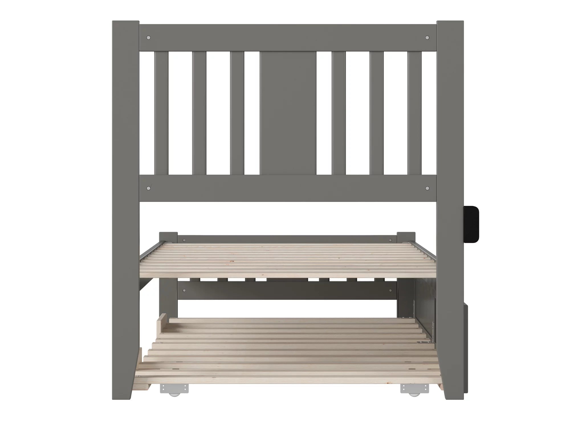 AFI Tahoe Twin Wood Platform Bed with Headboard Footboard & Twin Trundle, Grey