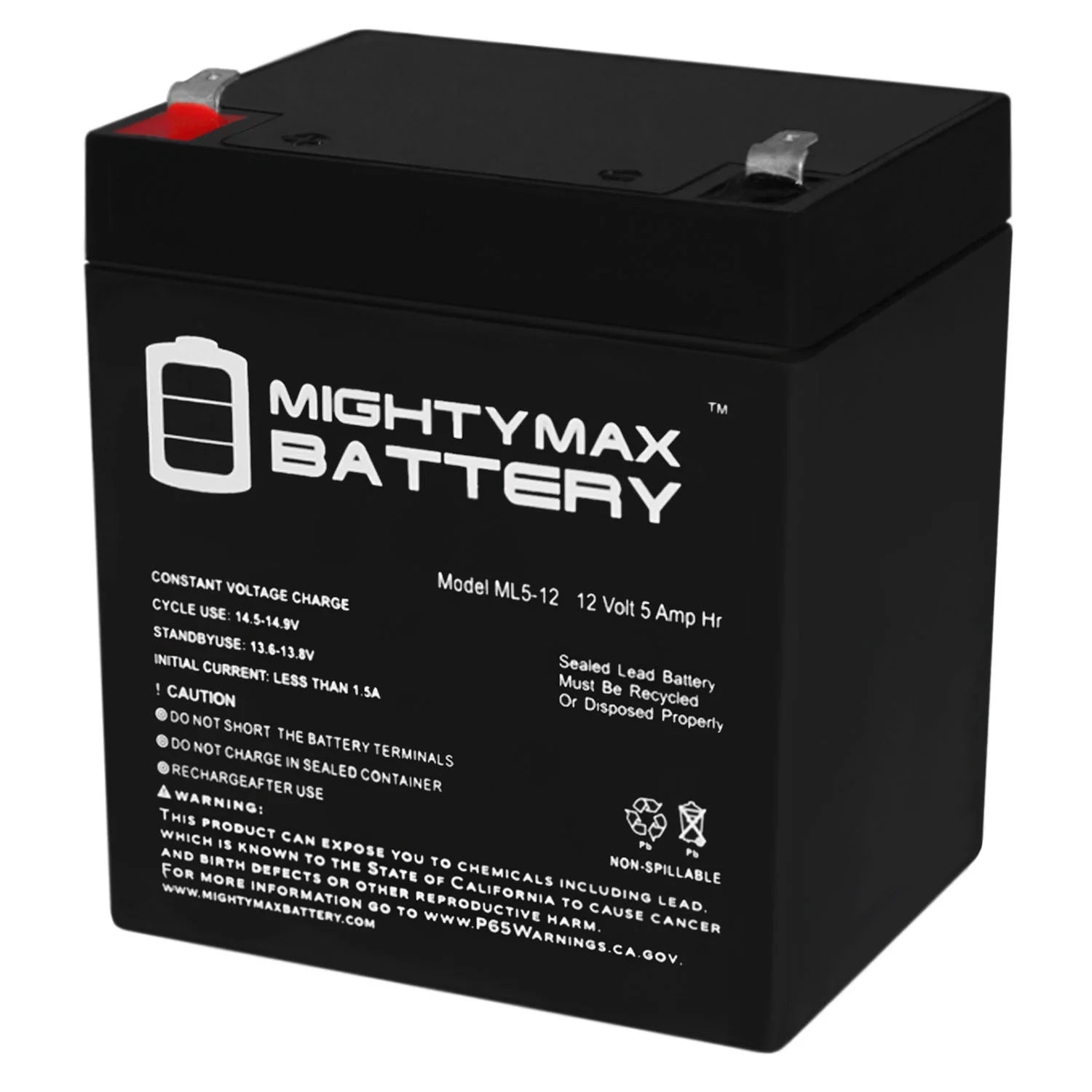 12V 5Ah Replacement Battery compatible with Interstate Power Patrol SEC1055