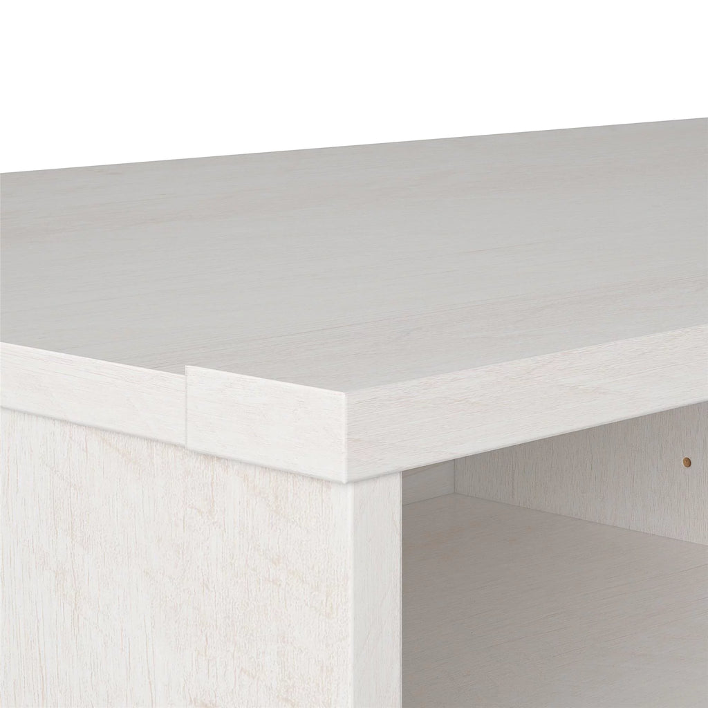 Ameriwood Home Namar Electric Fireplace TV Stand for TVs up to 75in, Ivory Oak