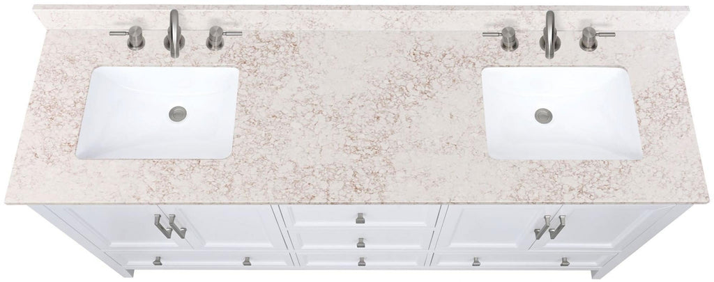 Avanity Qut73-Rs 73" Quartz Vanity Top - Copper