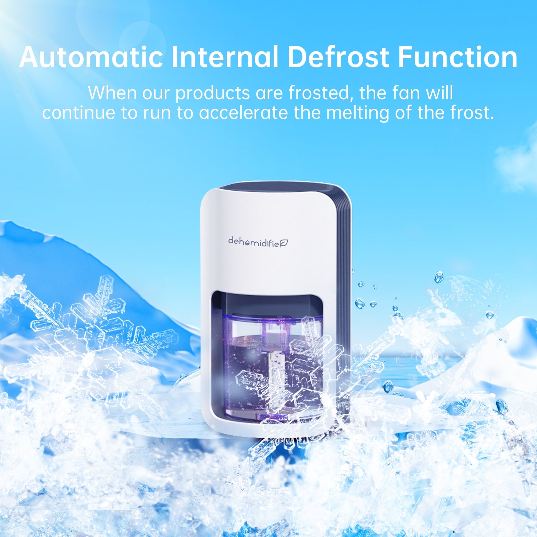 ALROCKET 1200ML Portable Quiet Dehumidifier (480 Sq ft) Automatic Defrosting Dehumidifier for Bedroom