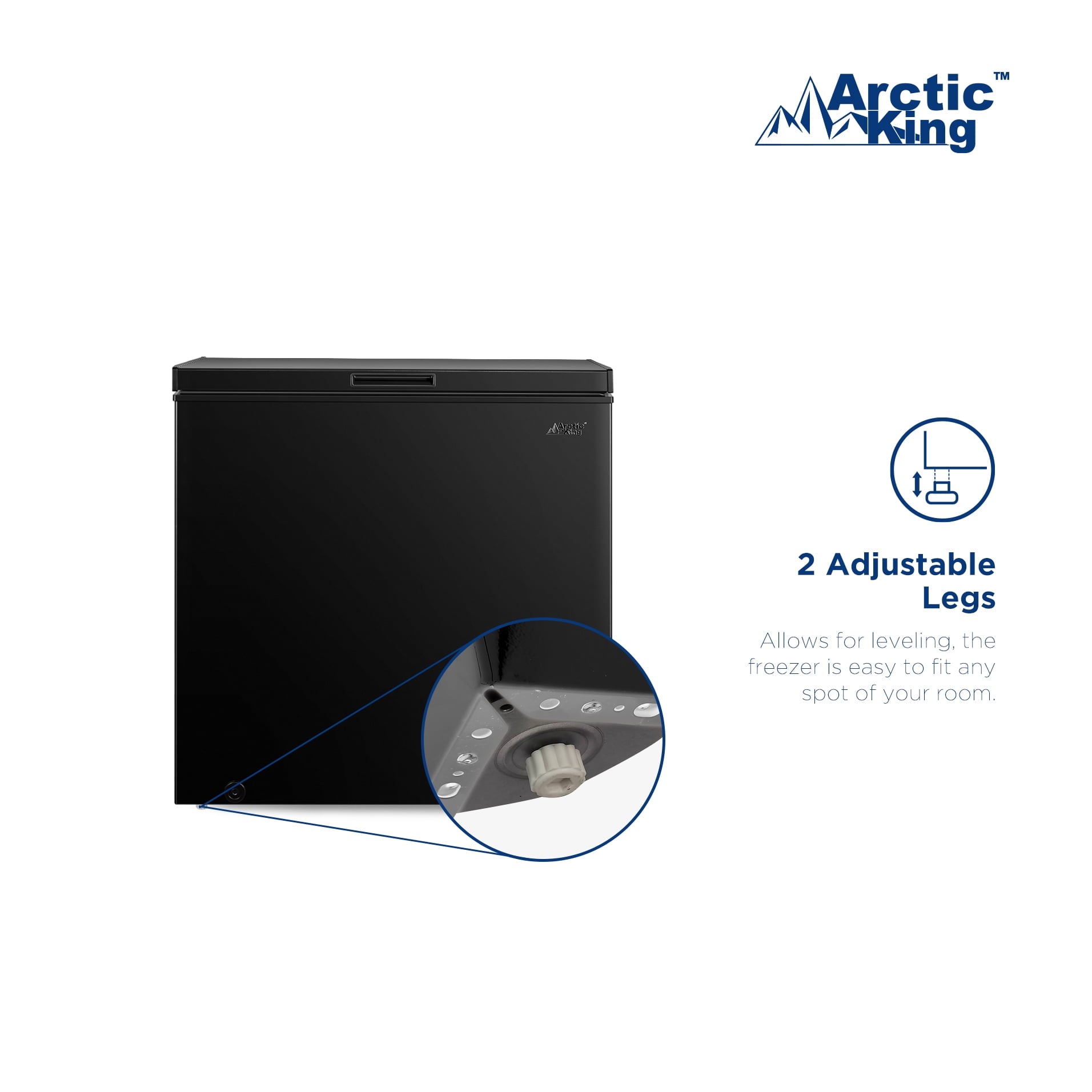 Arctic King 7 Cu ft Chest Freezer, Garage Ready, Black