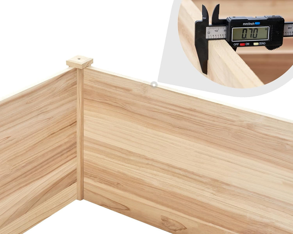 AMERLIFE Raised Garden Bed 4x2x2.6 ft Large Capacity Planter with Drain Hole for Growing Plants