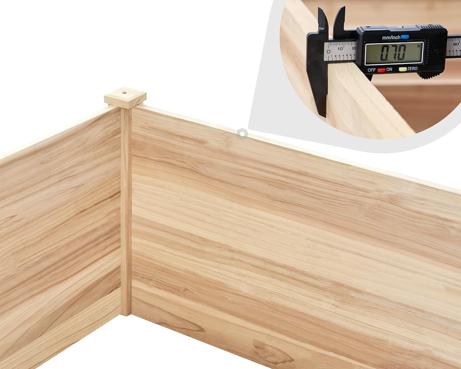 AMERLIFE Raised Garden Bed 4x2x2.6 ft Large Capacity Planter with Drain Hole for Growing Plants