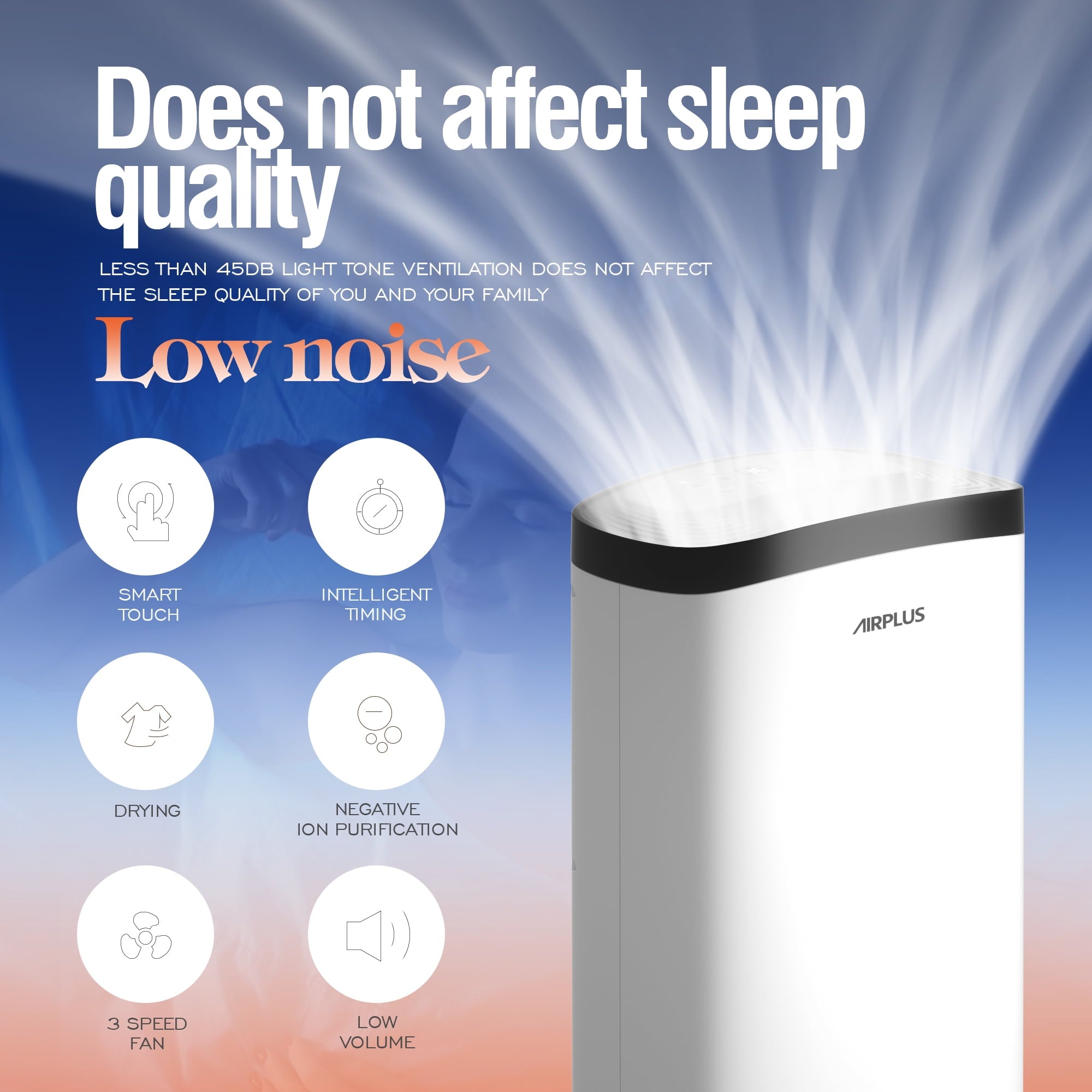 AIRPLUS Dehumidifiers, 30 Pint Dehumidifiers with Drain Hose, 1,500 Sq. ft. Dehumidifier for Home, Rebuilt Dehumidifiers for Basement, AP1907, White