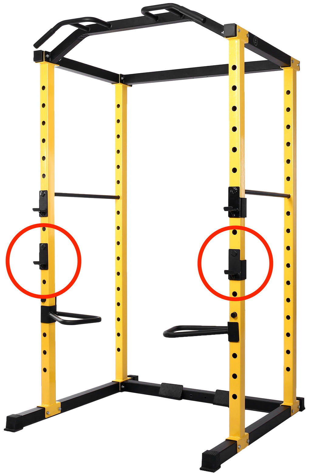 BalanceFrom PC-1 Series 1000lb Capacity Multi-Function Adjustable Power Cage Power Rack with Optional Lat Pull-down and Cable Crossover, Power Cage Only